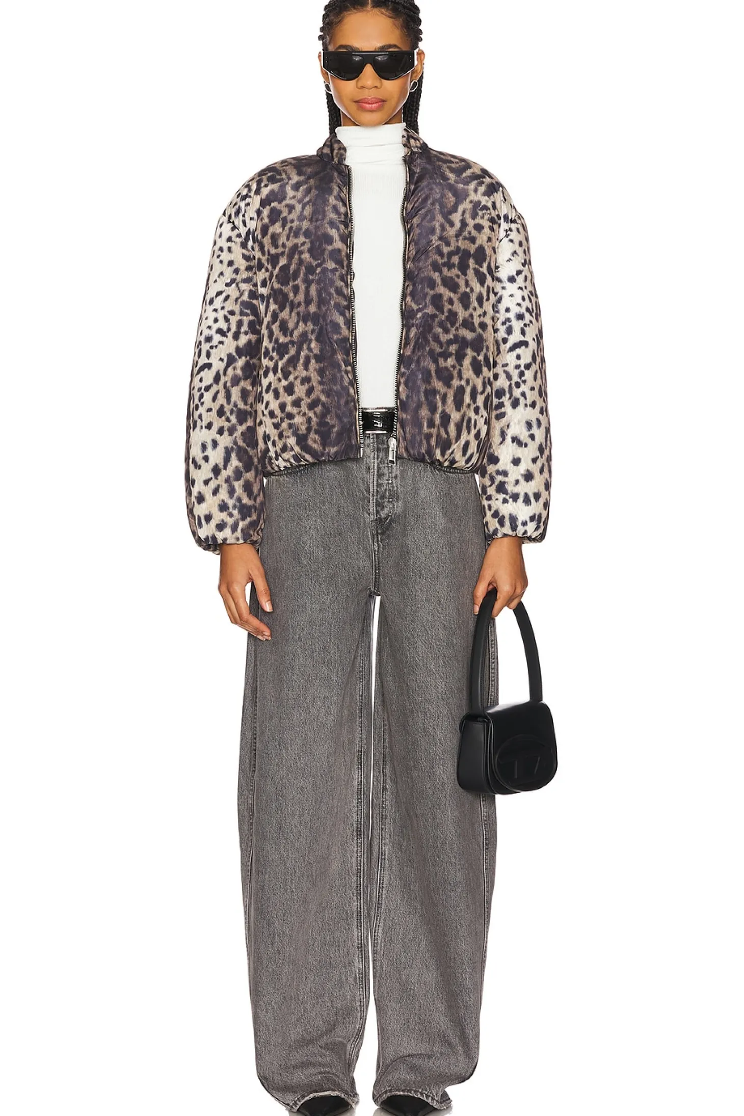 Leni Leopard Padded Bomber