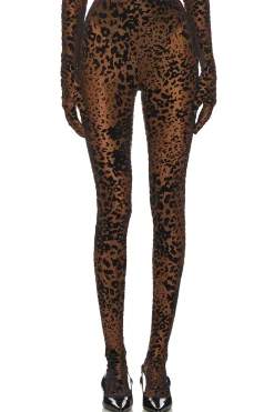 Leopard Burnout Mesh Stocking