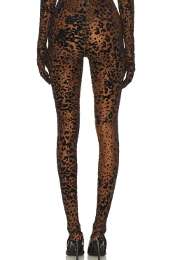 Leopard Burnout Mesh Stocking