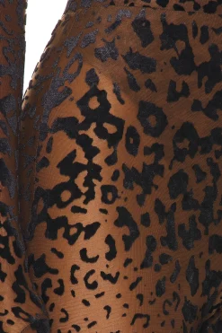 Leopard Burnout Mesh Stocking