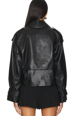 Lilith Ann Leather Cropped Jacket