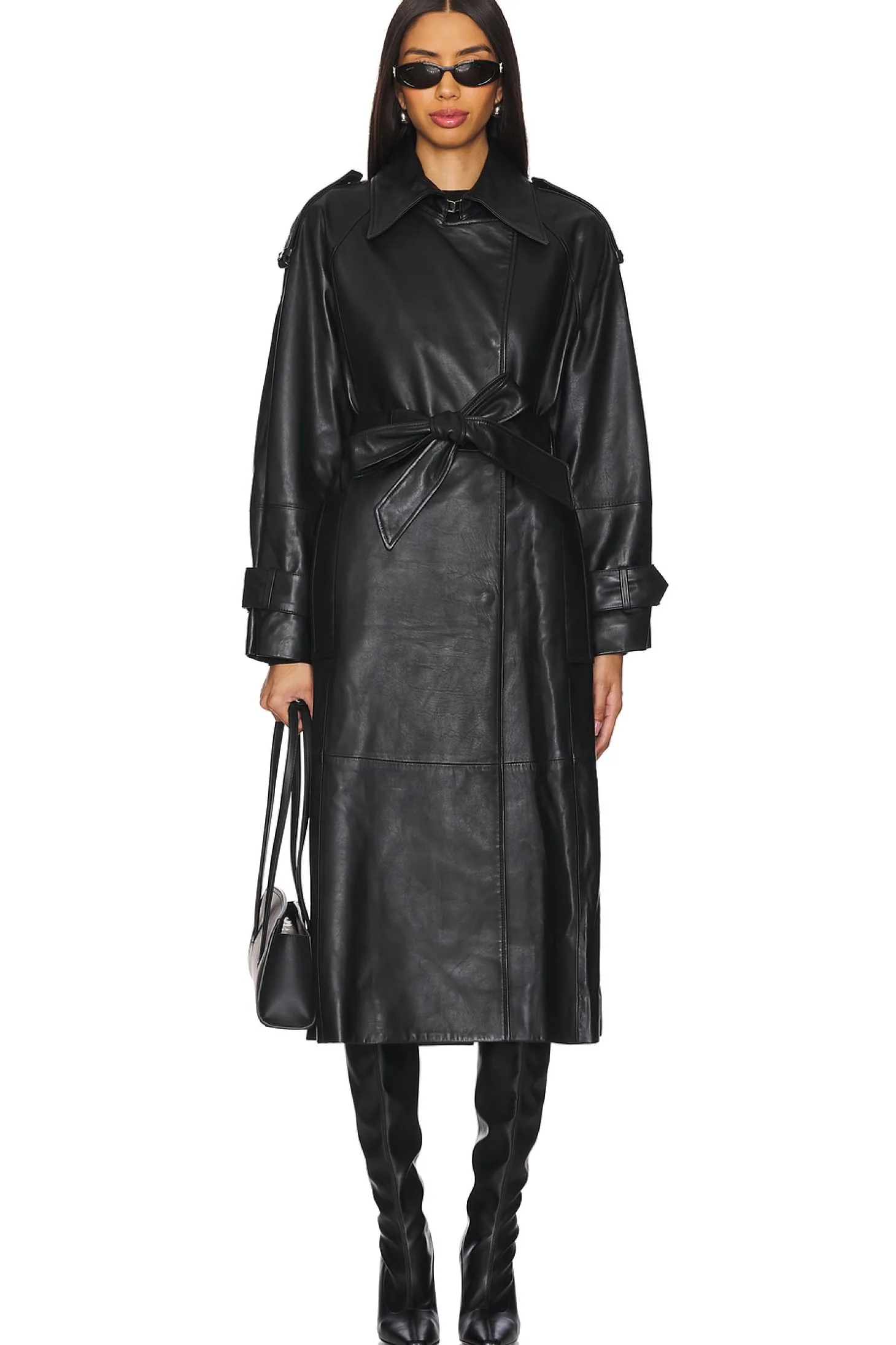 Lilith Leather Trench Coat