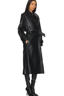 Lilith Leather Trench Coat