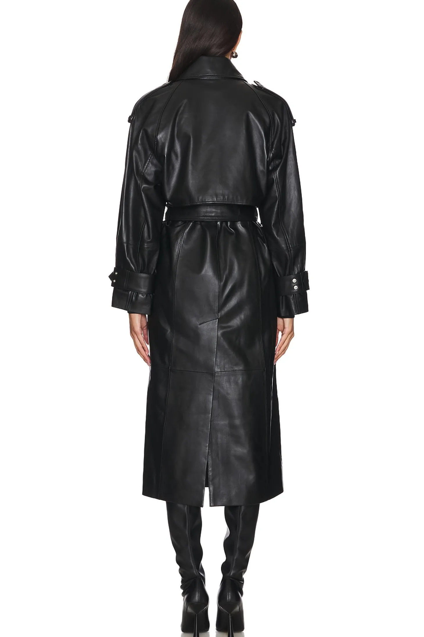 Lilith Leather Trench Coat
