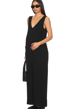 Linen Maternity Jumpsuit
