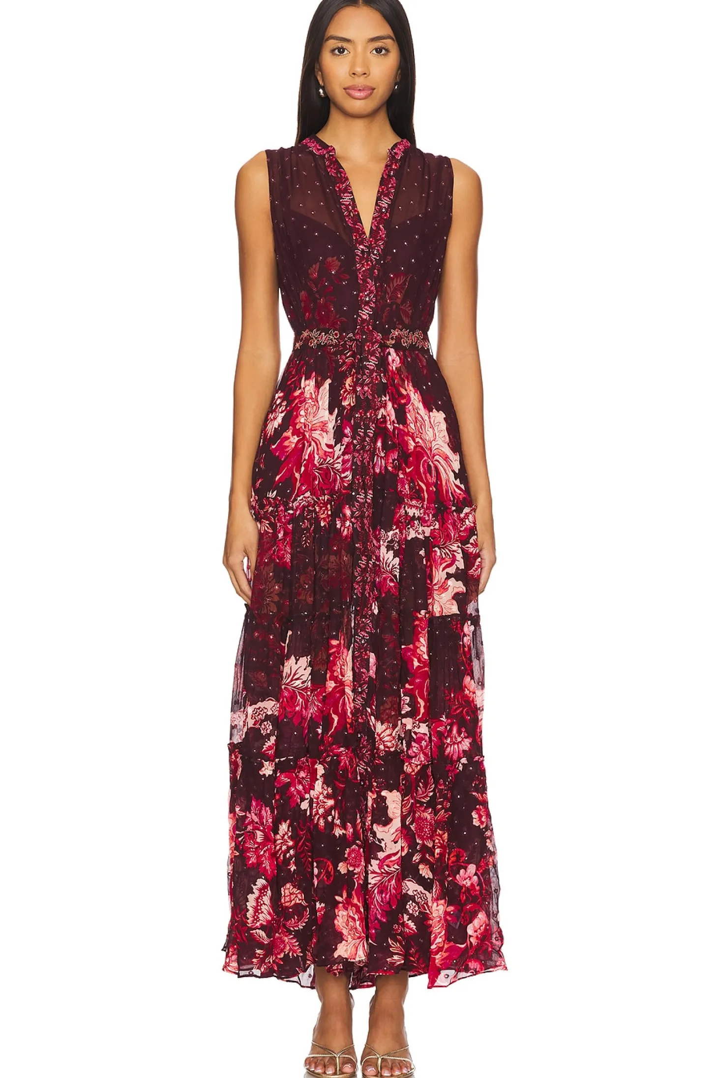 Long Dress With Tie Up Belt