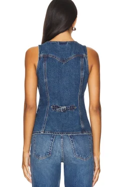 Longline Denim Vest