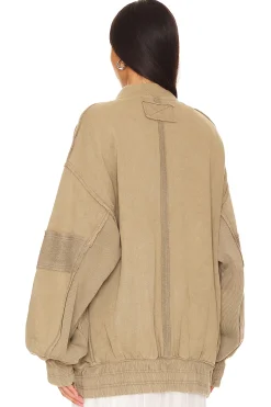 Lou Moto Zip In Olive Stone