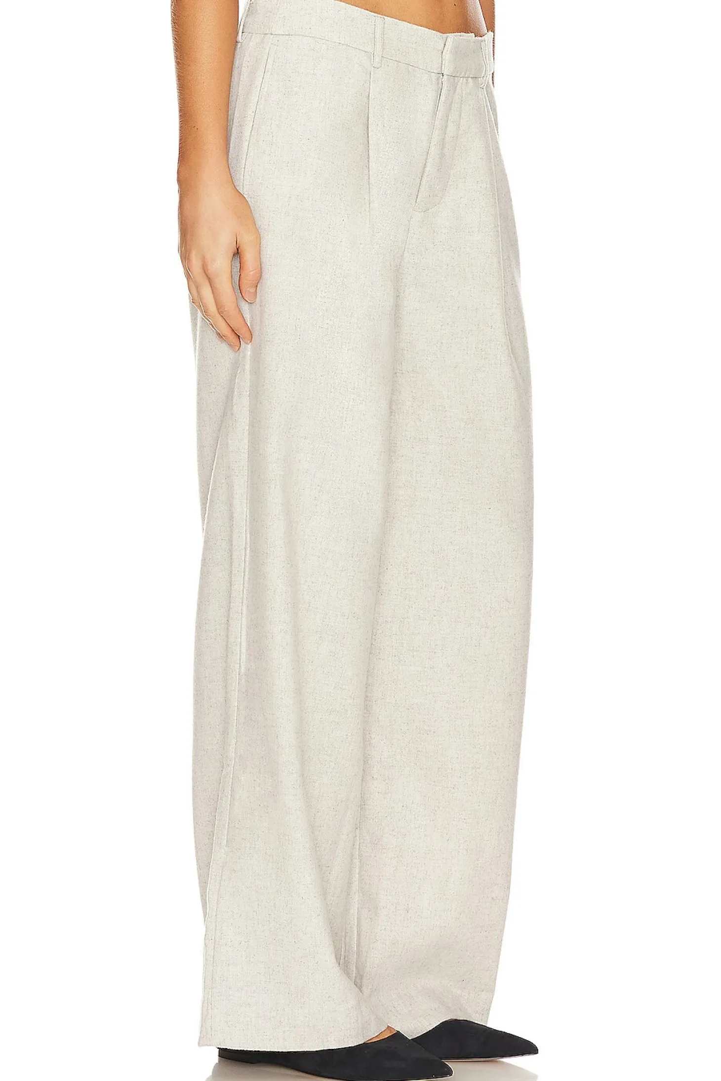 Low Rise Wool Trousers