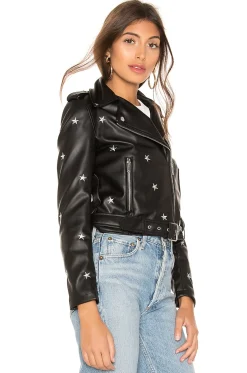 Lydia Embroidered Moto Jacket