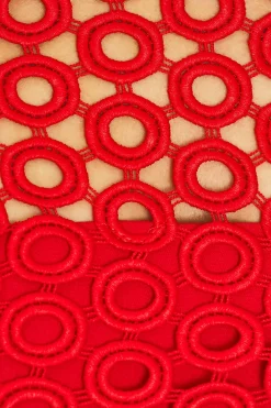 Macrame Long Sleeve Mini Dress