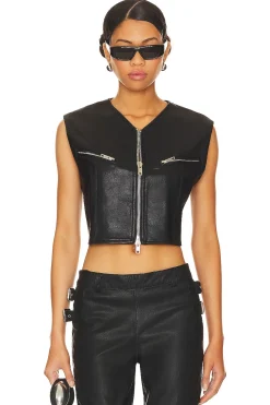 Malcom Faux Leather Vest