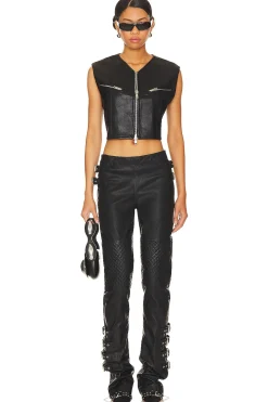 Malcom Faux Leather Vest