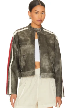 Mandi Faux Leather Moto Jacket