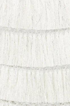 Metallic Fringe Cropped Top