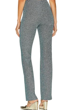 Metallic Tie Knit Slim Pants