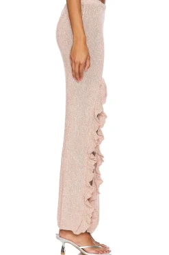 Michaela Split Skirt - Blush Sequin