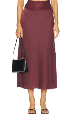 Midi Chiffon Cutout Skirt