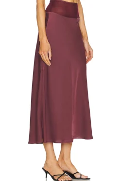 Midi Chiffon Cutout Skirt
