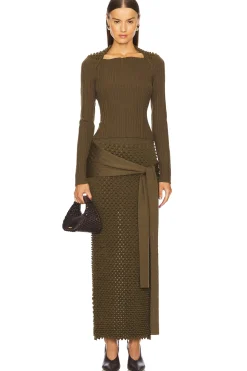 Mini Spike Wrap Skirt