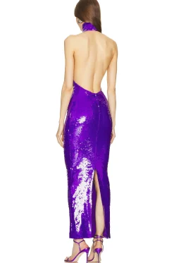 Mockneck Column Gown