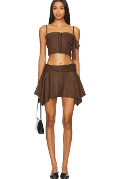 My Bow Pin Stripe Corset Top