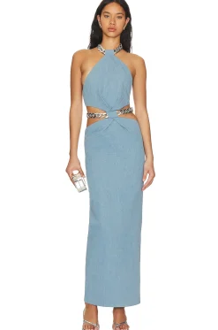 Naomi Halterneck Maxi Dress