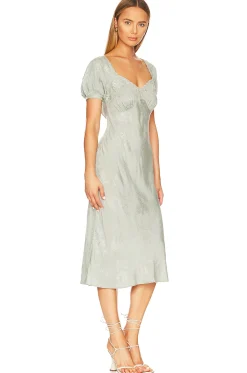 Natalie Embroidered Midi Dress