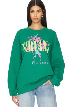 Nirvana Lilies Bf Crew Sweatshirt