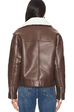 Nyx Faux Leather Sherpa Moto Jacket