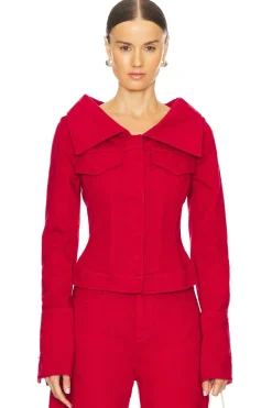 Off Shoulder Collar Jacket