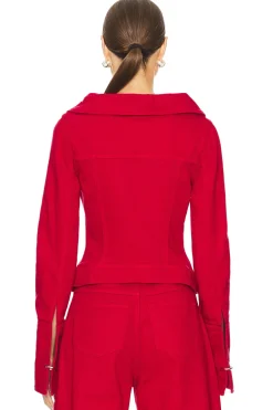 Off Shoulder Collar Jacket