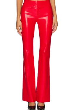 Olivia Vegan Leather Side Slits Pant