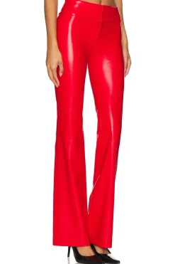 Olivia Vegan Leather Side Slits Pant