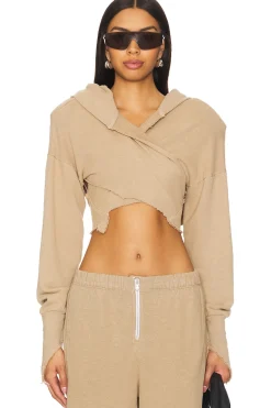 Open Seam Wrap Hoodie