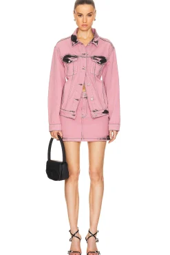 Overdyed Denim Mini Skirt