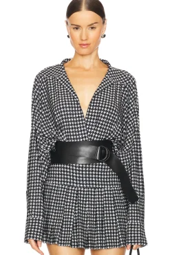 Oversized Boyfriend Shirt Bodysuit