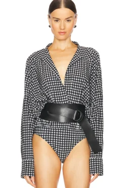 Oversized Boyfriend Shirt Bodysuit
