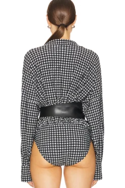 Oversized Boyfriend Shirt Bodysuit