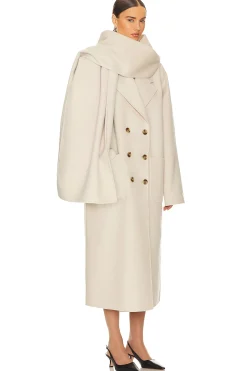 Oversized Coat With Detachable Scarf