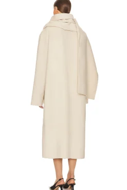 Oversized Coat With Detachable Scarf