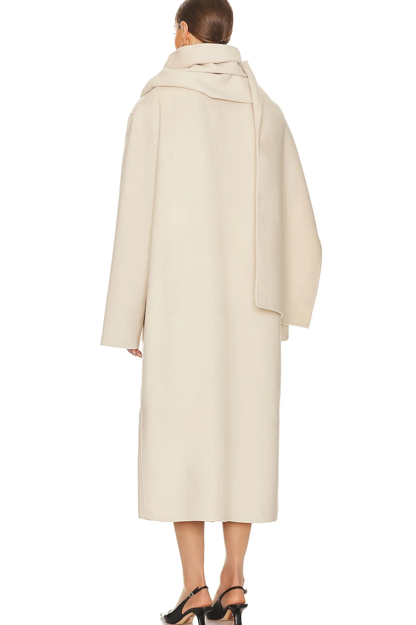 Oversized Coat With Detachable Scarf