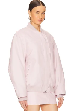 Oversized Leather Bomber Jacket