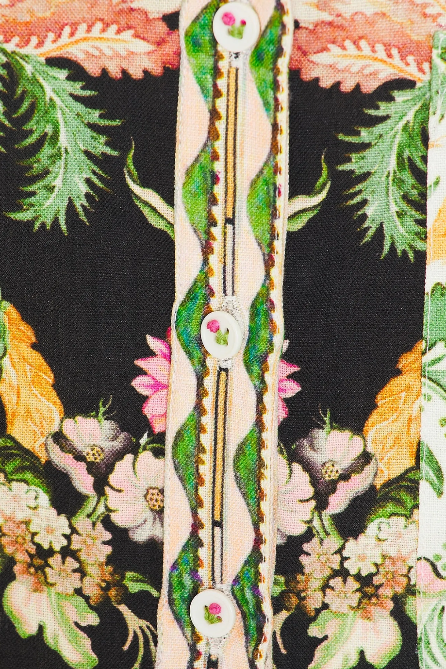 Oversized Shirt With Hand Crafted Buttons