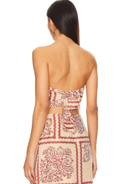 Palm Bliss Strapless Crop