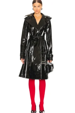 Patent Leather Trench Coat