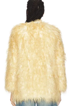 Petra Faux Mongolian Fur Short Coat