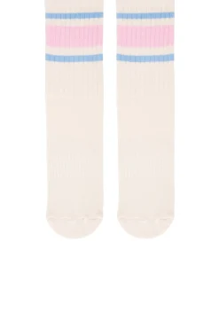 Pink Retro Grip Socks