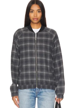 Plaid Bomber Jacket