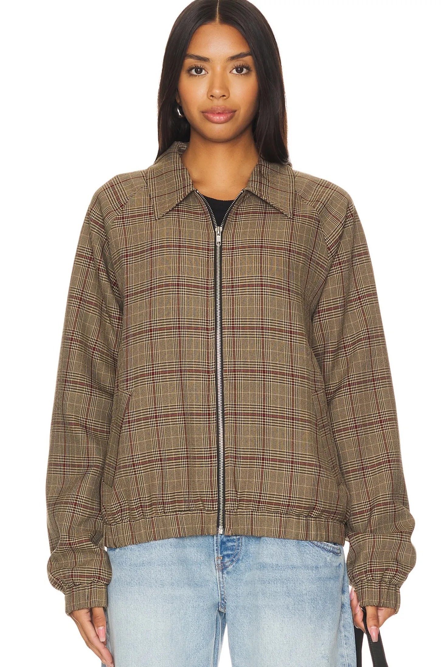 Plaid Bomber Jacket